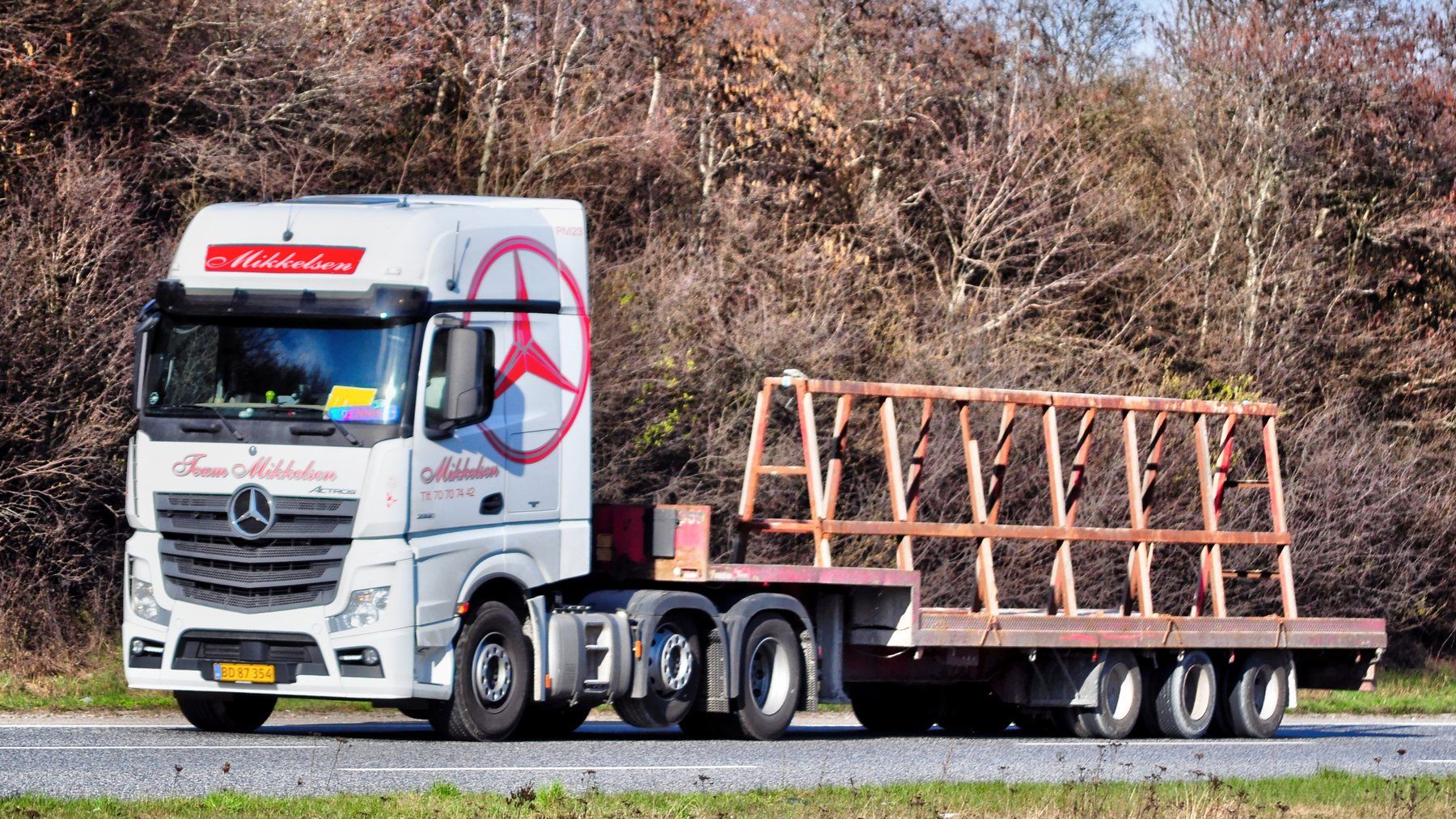 Mercedes-Benz Actros tractor unit on a European motorway