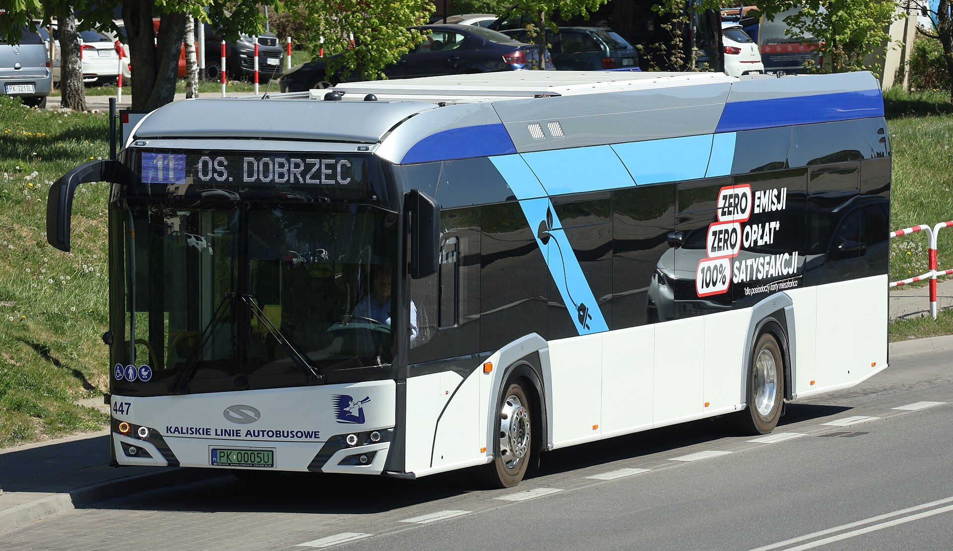 Solaris Urbino 12 electric of Kaliskie Linie Autobusowe in service in Kalisz, Poland